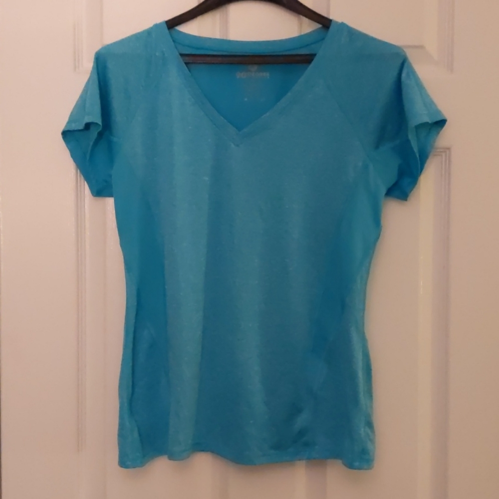 90°Degree Turquoise short sleeved rashguard shirt